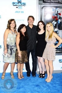 Jeff Foxworthy With his family at Smurfs Premiere