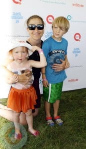 Edie Falco with kids Anderson and Macy at Super Saturday 14