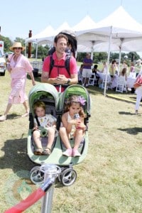 Mark Feuerstein with his daughters Freddie, Lilly & Addie at Super Saturday