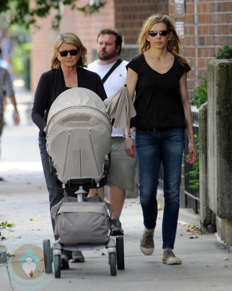 Martha and Alexis Stewart with newborn Jude