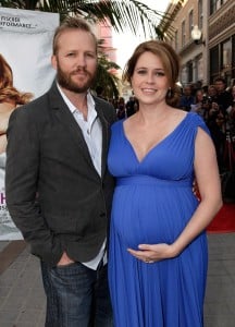 Lee Kirk and a very pregnant Jenna Fisher