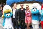 Neil Patrick Harris, Hank Azaria and Jayma Mays attend the New York Smurf Week kick off ceremony at Smurfs Village at Merchant's Gate