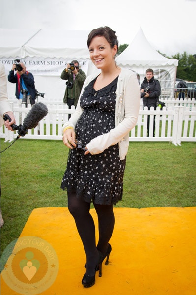 Pregnant Lily Allen at The Veuve Clicquot Gold Cup final
