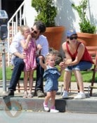 Jennifer Garner and Ben Affleck with daughters Seraphina & Violet at 4th of July Parade