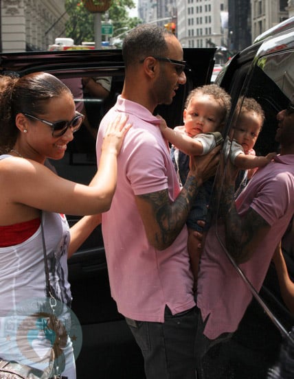 Alicia Keys and Swizz Beatz with son Egypt Daoud Dean