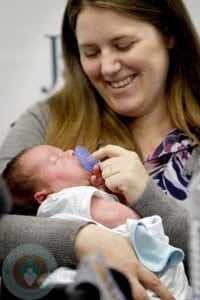 Trine Engebretsen with son Anderson