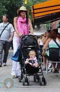 Bethenny Frankel with daughter Bryn Hoppy in the West Village