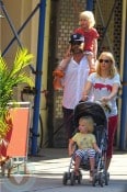 Naomi Watts and Liev Schreiber with sons Alexander and Samuel