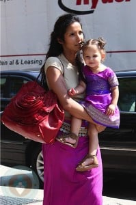 Padma Lakshmi and daughter Krishna in NYC