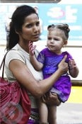 Padma Lakshmi and daughter Krishna in NYC