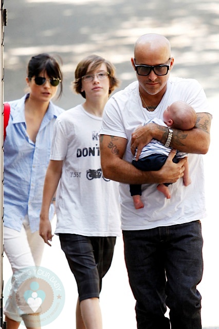 Selma Blair with her fiance Jason and son Arthur