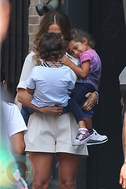 Jennifer Lopez with Max and Emme