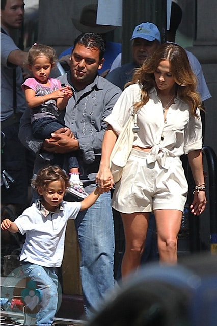 Jennifer Lopez with Max and Emme 
