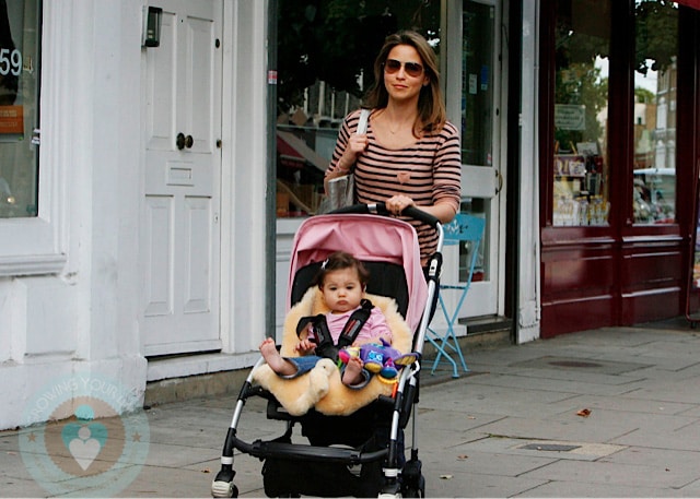 Rachel Stevens with baby Amelie