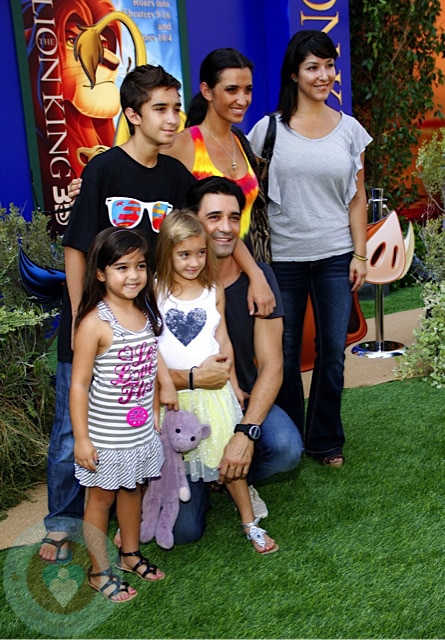 Gilles Marini with his wife Carole(yellow) and daughter Julianna(heart on t)