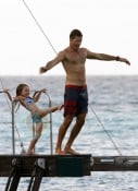 David Charvet with daughter Heaven in St