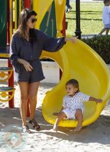 Kourtney Kardashian with son Mason in NYC