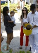 Kourtney Kardashian with son Mason in NYC