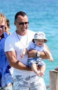 David Furnish with Zachary in St