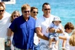 Elton John & David Furnish with Zachary in St