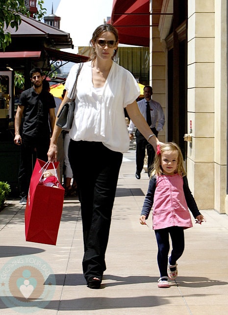 Jennifer Garner with daughter Seraphina at American Girl