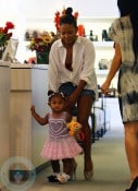 Christina Milian at Fred Segal with her daughter Violet Nash