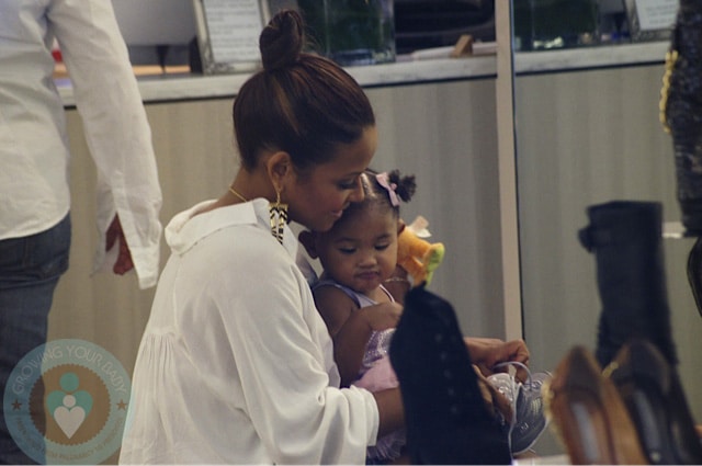 Christina Milian at Fred Segal with her daughter Violet Nash