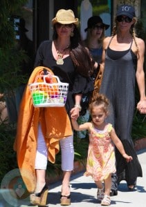 Kyle Richards with daughter Portia in Malibu