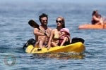 Alessandra Ambrosio Jamie Mazur and daughter Anja kayak in Maui