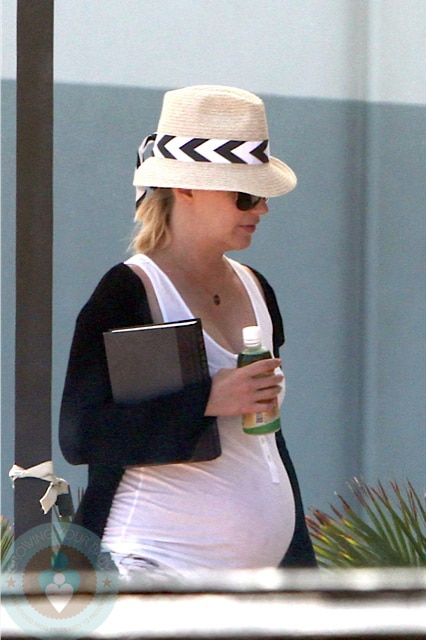 Pregnant January Jones running errands in LA
