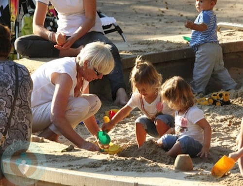 Charlene and Myla Federer Play in Central Park