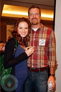 Pregnant Sarah Drew and her husband Peter Lanfer