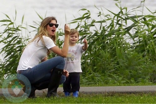 Gisele Bundchen With son Benjamin in Boston