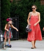 Maggie Gyllenhaal and daughter Ramona in Brooklyn