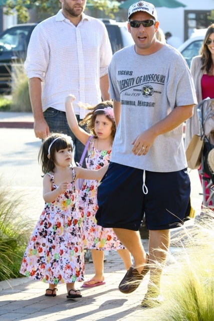 Adam Sandler with his daughters Sadie and Sunny