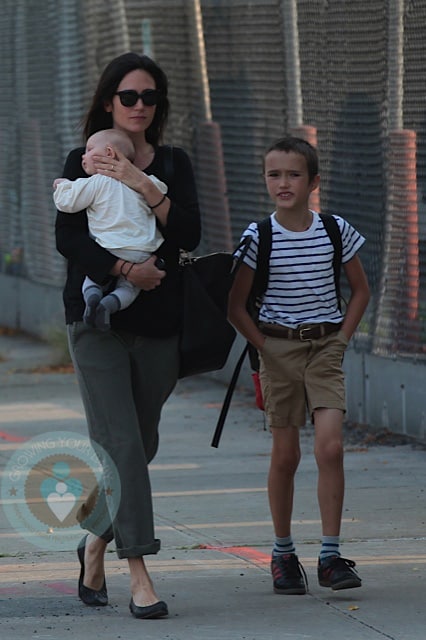 Jennifer Connelly with daughter Agnes and son Stellan