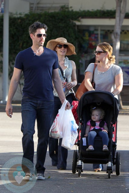 Amy Adams and Darren LeGallo with their daughter Aviana