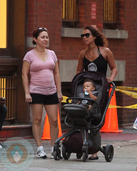 Alicia Keys and Son Egypt Dean in Soho