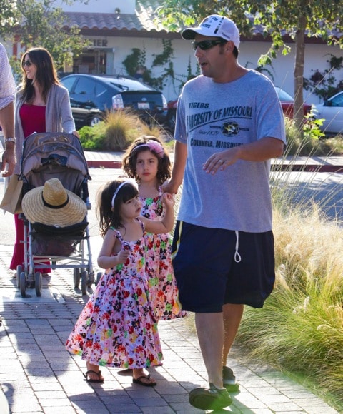 Adam Sandler with his daughters Sadie and Sunny