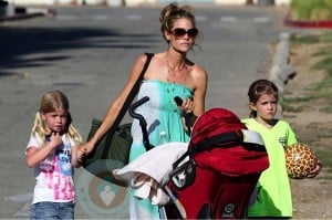 Denise Richards with daughters Lola, Sam and Eloise