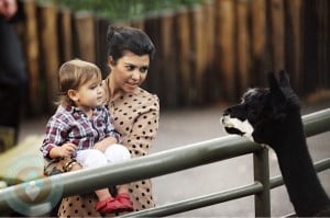 Kourtney Kardashian and son Mason Disick at the Central Park Zoo