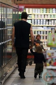 Colin Farrell with son Henry out in LA