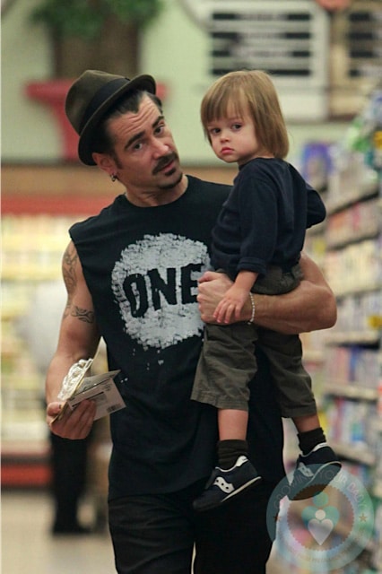 Colin Farrell with son Henry out in LA