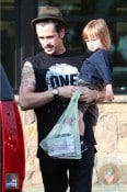 Colin Farrell with son Henry out in LA