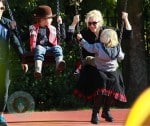 Gwen Stefani at the park with her boys Kingston and Zuma