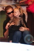 Amy Adams with daughter Aviana at Mr Bones Pumpkin Patch