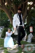 Naleigh Kelley dressed as a Princess with dad Josh