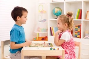 playing at pre-school