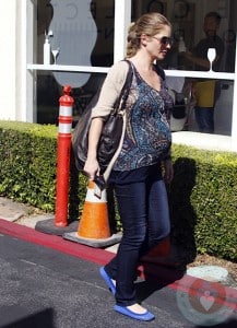 A pregnant Rebecca Gayheart out in LA