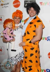 Melissa Rycroft and Tye Strickland with daughter Ava Grace at 18th Annual Dream Halloween LA